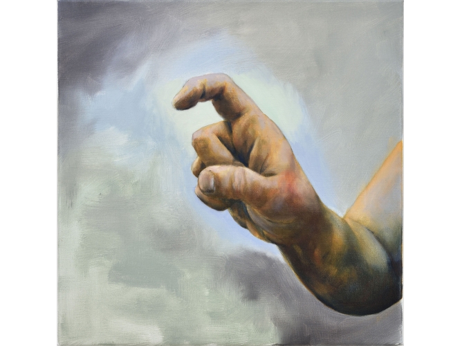 Faucon, 2019 % Huile sur toile / Oil on canvas<br/>40 x 40 cm	<br/>(15 3/4 x 15 3/4 in.)<br/><br/>