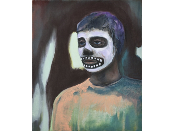 Sans titre, 2019 % Huile sur toile / Oil on canvas<br/>55 x 46 cm	<br/>(21 5/8 x 18 1/8 in.)<br/><br/>
