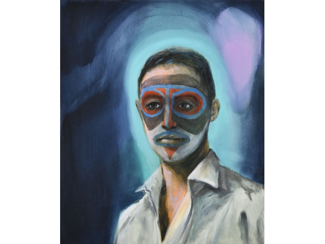 Sans titre, 2019 % Huile sur toile / Oil on canvas<br/>55 x 46 cm	<br/>(21 5/8 x 18 1/8 in.)<br/><br/>
