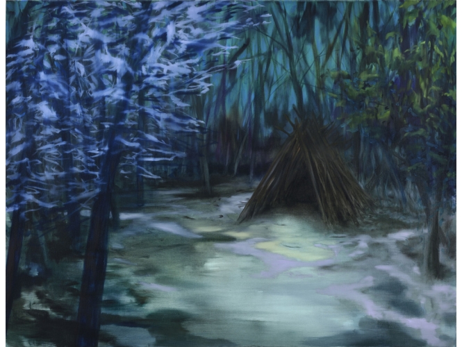 Sans titre, 2019 % Huile sur toile / Oil on canvas<br/>89 x 116 cm	<br/>(35 x 45 5/8 in.)<br/><br/>