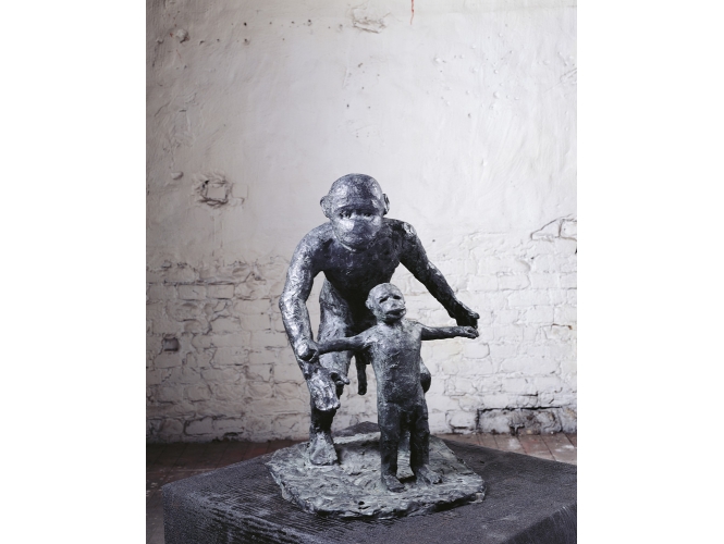 Malerstamm – Christian und Otto, 2002 % Bronze <br/>73 x 60 x 45 cm	<br/>(28 3/4 x 23 5/8 x 17 3/4 in.)<br/>Ed de 6 + 3 AP, AP 2/3<br/><br/>