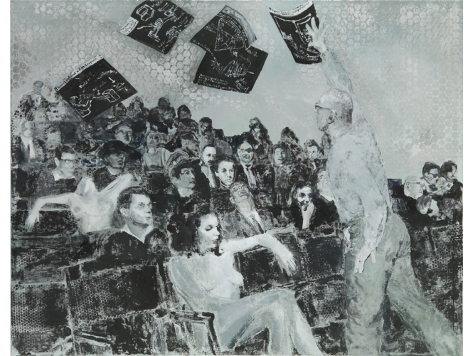 Ohne Titel, 2007 % Huile sur toile  / Oil on canvas<br/>150 x 190 cm	<br/>(59 x 74 3/4 in.)<br/>JI 1343<br/><br/>