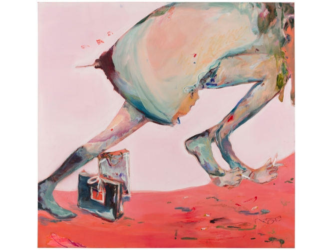 With Respect to Common Sense, 2018 % Huile sur toile / Oil on canvas<br/>150 cm × 160 cm<br/>(59 x 63 in.)<br/><br/>
