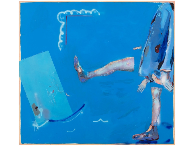 Better Still Amazing, 2018 % Acrylique et huile sur panneau /<br/>Acrylic and oil on board<br/>130 cm × 140 cm<br/>(51 1/8 x 55 1/8 in.)<br/><br/><br/>