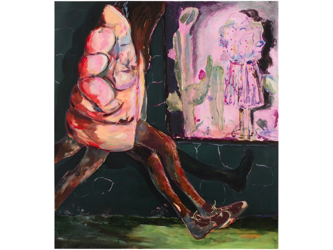 Peculiar Desire to Follow, 2019 % Acrylique et huile sur panneau / Acrylic and oil on board<br/>122 cm × 110 cm<br/>(48 x 43 1/4 in.)<br/><br/>