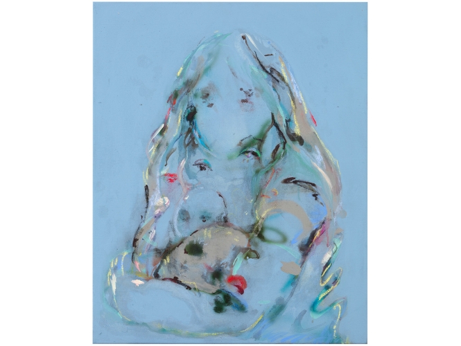 Dissociation, 2019 % Acrylique, pastel et huile sur toile / Acrylic, pastel and oil on canvas<br/>70 cm × 60 cm<br/>(27 1/2 x 23 5/8 in.)<br/><br/><br/>