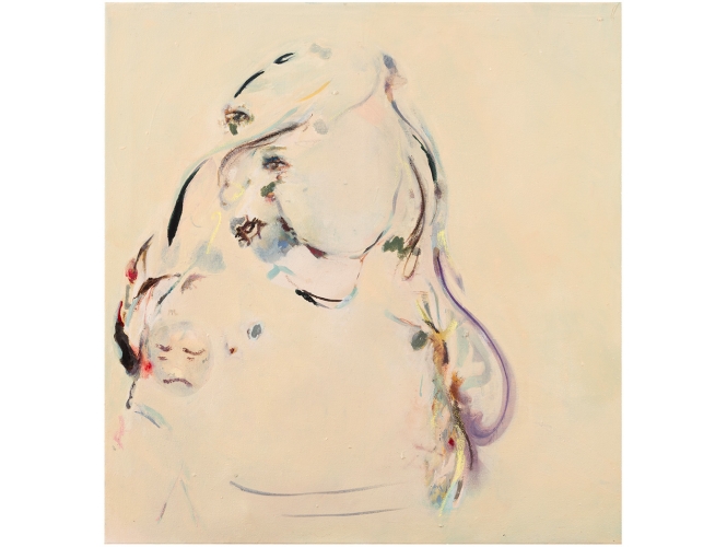 Off on an Adventure, 2019 % Huile sur toile / Oil on canvas<br/>73 cm × 70 cm<br/><br/><br/>(28 3/4 x 27 1/2 in.)