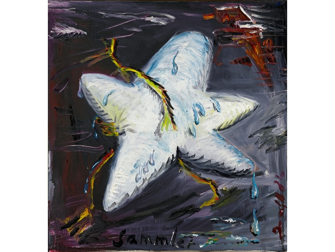 Jörg Immendorff, ‘Sammler’, 1982 % Huile sur toile / Oil on canvas<br/>126 x 121 cm <br/>(49 5/8 x 47 5/8 in.)<br/>JI 468/00<br/><br/>