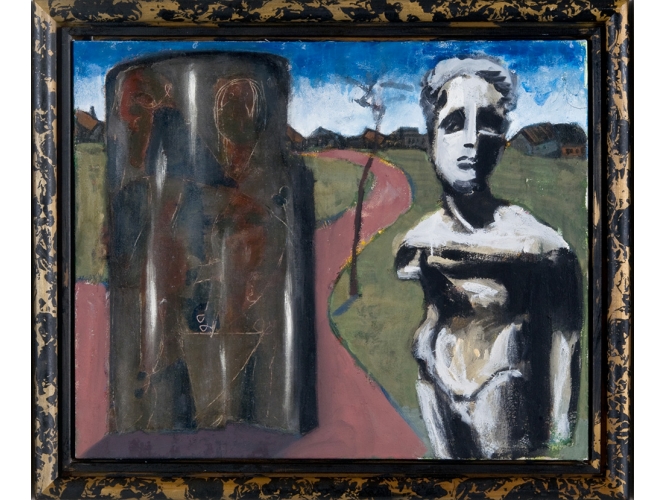 Markus Lüpertz, ‘Lot’, 2011 % Technique mixte sur toile / Mixed media on canvas<br/>81 x 100 cm <br/>(31 7/8 x 39 3/8 in.)<br/>97 x 116 cm (38 1/4 x 45 5/8 in.) encadré<br/>ML 2041/00<br/><br/><br/>