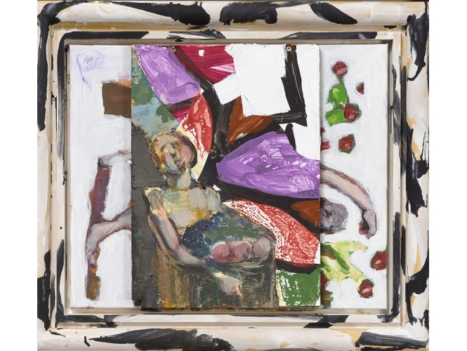Markus Lüpertz, ‘Ohne Titel’, 2016 % Technique mixte, collage sur bois et toile / Mixed media, collage on wood on canvas<br/>50 x 60 cm <br/>(19 5/8 x 23 5/8 in.)<br/>ML 2237/00<br/><br/>