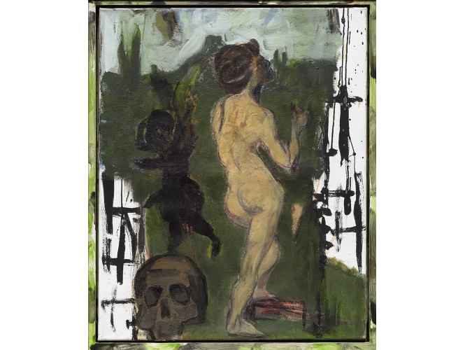 Markus Lüpertz, ‘Das Gebet’, 2016 % Technique mixte sur toile / Mixed media on canvas<br/>100 x 81 cm <br/>(39 3/8 x 31 7/8 in.)<br/>116 x 97 cm (45 5/8 x 38 1/4 in.) encadré<br/>ML 2251/00<br/><br/>