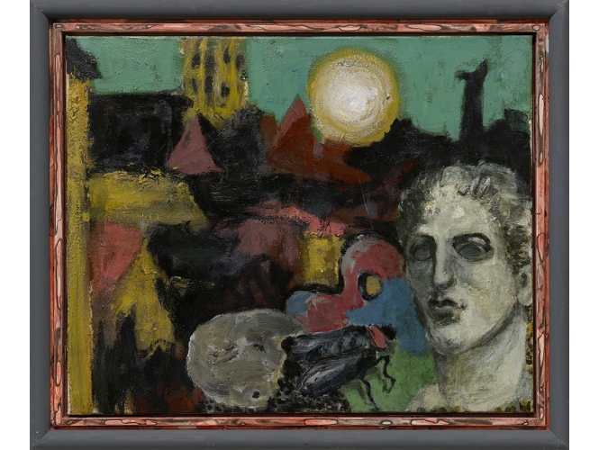 Markus Lüpertz, ‘Arkadien (Farbpalette)’, 2018 % Technique mixte sur toile / Mixed media on canvas<br/>81 x 100 cm <br/>(31 7/8 x 39 3/8 in.)<br/>ML 2310/00<br/><br/>