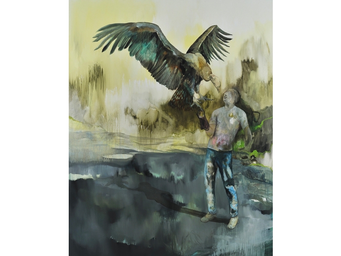 ROMAIN BERNINI % 'The Big One', 2012 <br/>Huile sur toile / Oil on canvas<br/>250 x 200 cm <br/>(98 3/8 x 78 3/4 in.)