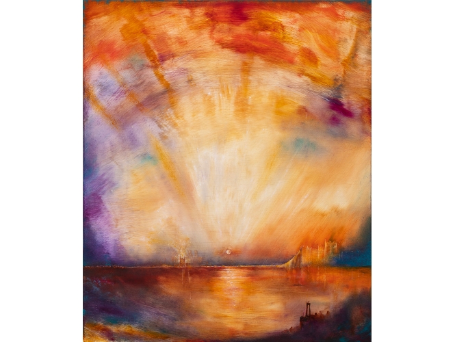 ALKIS BOUTLIS % Sans titre, 2021 <br/>Huile sur toile / Oil on canvas<br/>65 x 55 cm <br/>(25 5/8 x 21 5/8 in.)<br/>