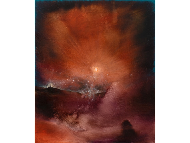 ALKIS BOUTLIS % Sans titre, 2021 <br/>Huile sur toile / Oil on canvas<br/>65 x 55 cm <br/>(25 5/8 x 21 5/8 in.)