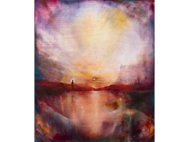 ALKIS BOUTLIS % Sans titre, 2021<br/>Huile sur toile / Oil on canvas<br/>65 x 55 cm <br/>(25 5/8 x 21 5/8 in.)