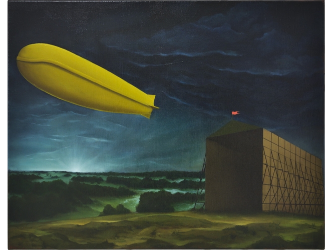 ANTOINE ROEGIERS % 'La rencontre', 2021 <br/>Huile sur toile / Oil on canvas<br/>55 x 70 cm <br/>(21 5/8 x 27 1/2 in.)