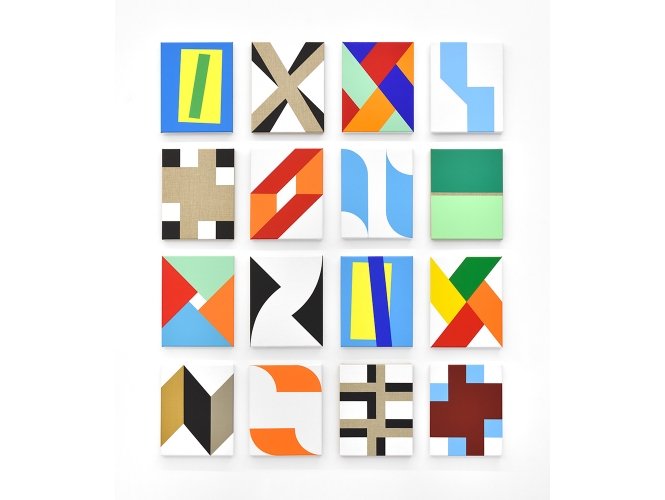 PIERRE SCHWERZMANN % Untitled, 2018-2022<br/>Acrylique sur toile / Acrylic on canvas<br/>30 x 24 cm chaque / each