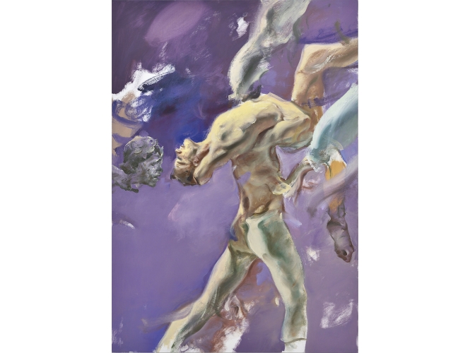 His Burden, 2023 % Huile sur toile / Oil on canvas<br/>184 x 131 cm<br/>Crédit photo : Rebecca Fanuele<br/></br>