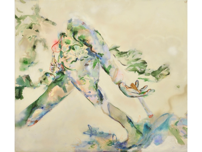 Seulement somnambule II, 2021 % Huile sur toile / Oil on canvas<br/>140 x 150 cm <br/>(55 1/8 x 59 in.)<br/>Photo : Rebecca Fanuele<br/></br>