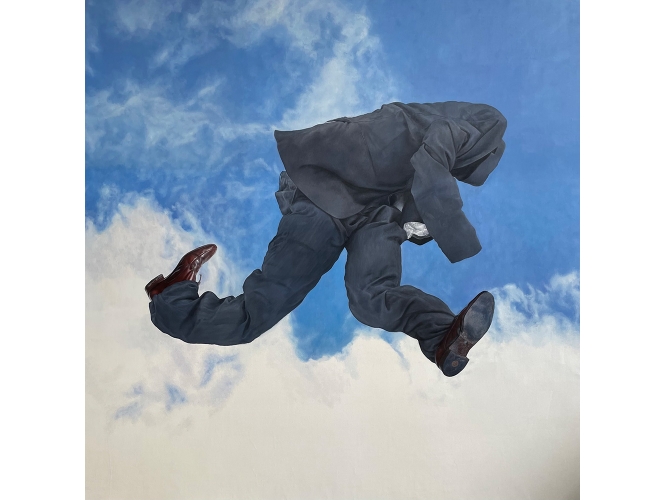 Pantin 4, 2023 % Huile sur toile / Oil on canvas<br/>200 x 200 cm <br/>(78 3/4 x 78 3/4 in.)