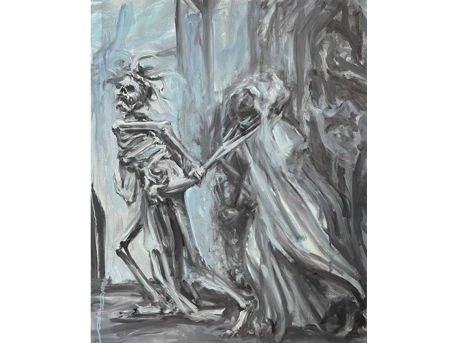 Holbein 5, 2023 % Huile sur toile / Oil on canvas<br/>81 x 65 cm <br/>(31 7/8 x 25 5/8 in.)