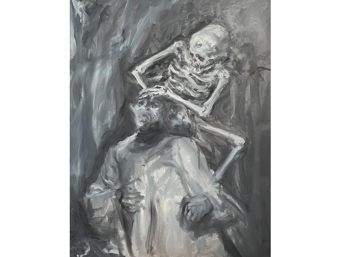 Holbein 3, 2023 % Huile sur toile / Oil on canvas<br/>81 x 65 cm <br/>(31 7/8 x 25 5/8 in.)